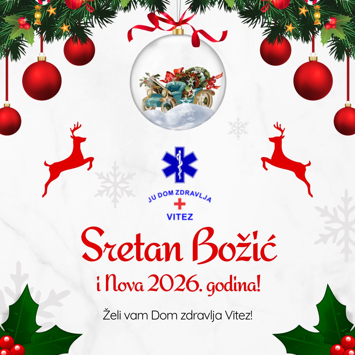 Božićna i novogodišnja čestitka Doma zdravlja Vitez