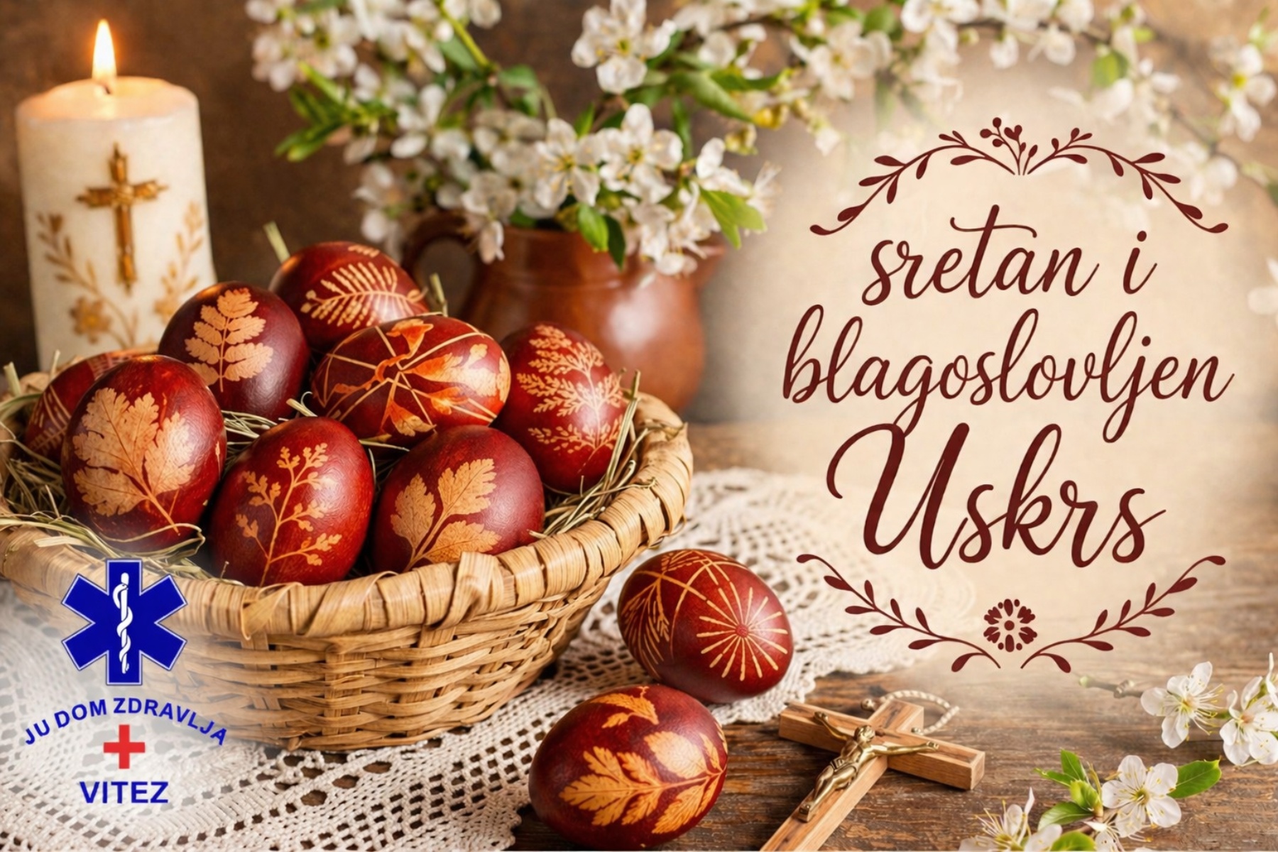 Uskrsna čestitka Doma zdravlja Vitez